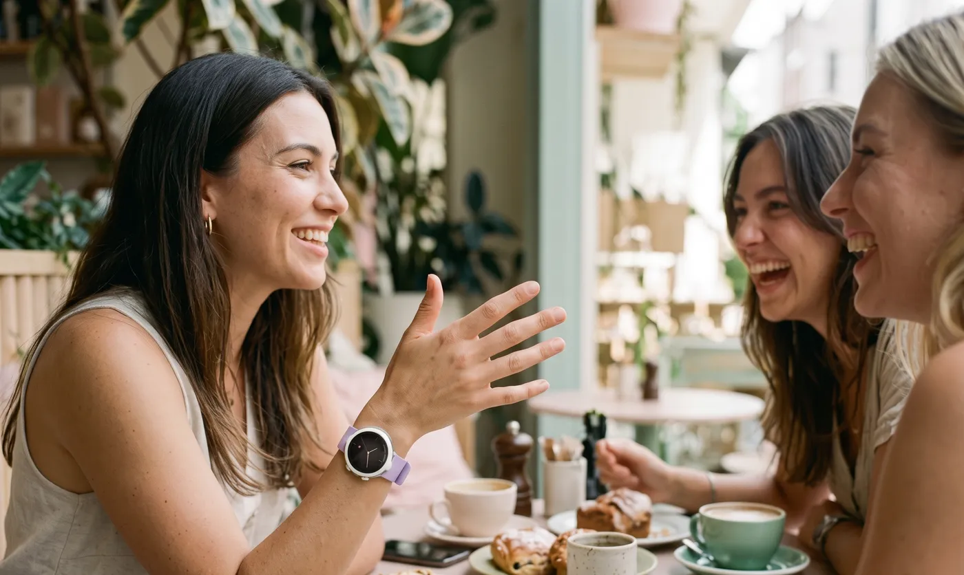 Coffee with friends - the same watch
